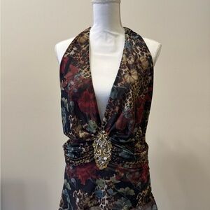 Jaded London Floral and Animal Print Dress